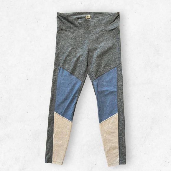 JoyLab Capri Leggings Women's Size M Blue Patchwork Legs Low Mid Rise‎ - Picture 1 of 9